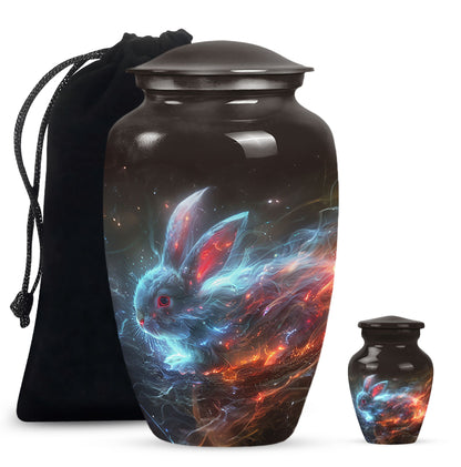 Personalized Rabbit Cremation Urn for Pet Ashes - 10-inch, 200 cu in - Yatskia