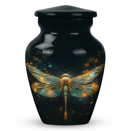Personalized Dragonfly Cremation Urn for Women - 10-inch, 200 cu in - Yatskia