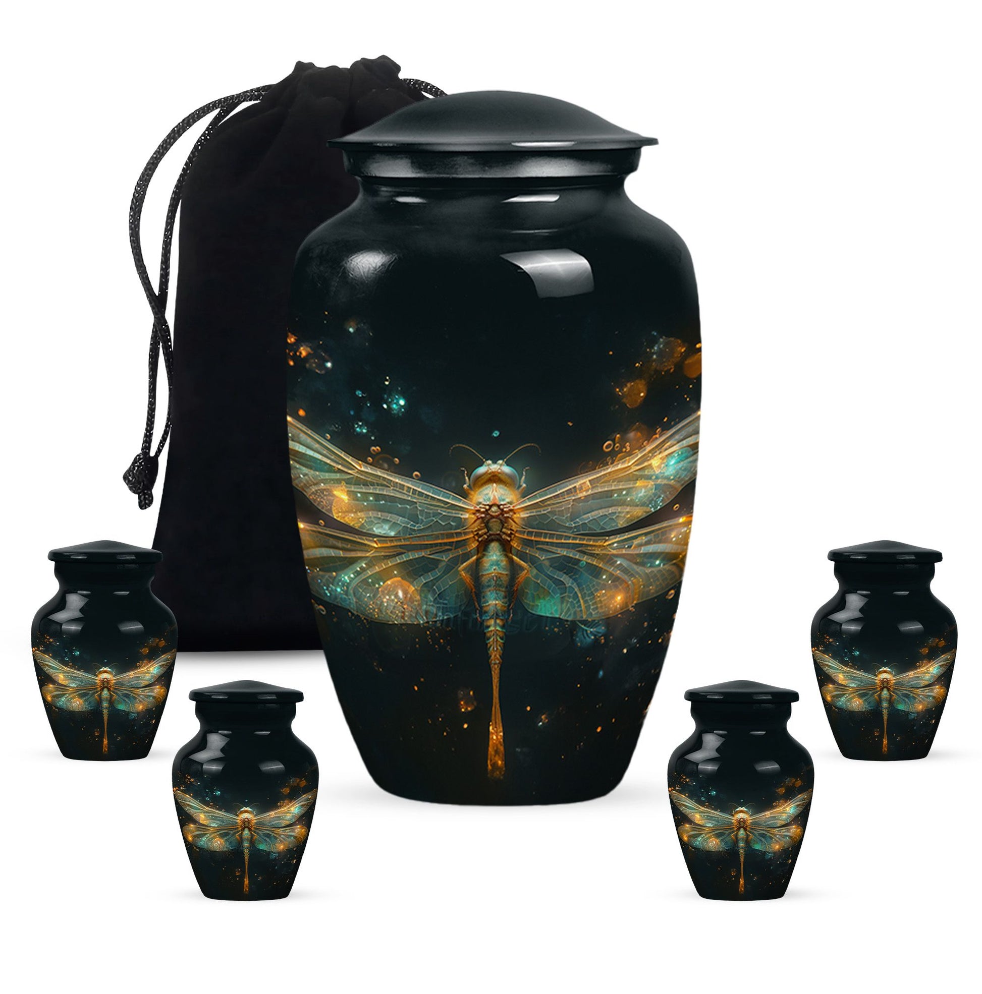 Glowing Dragonfly Memorial Urn - Dragonfly Cremation Urns For Women