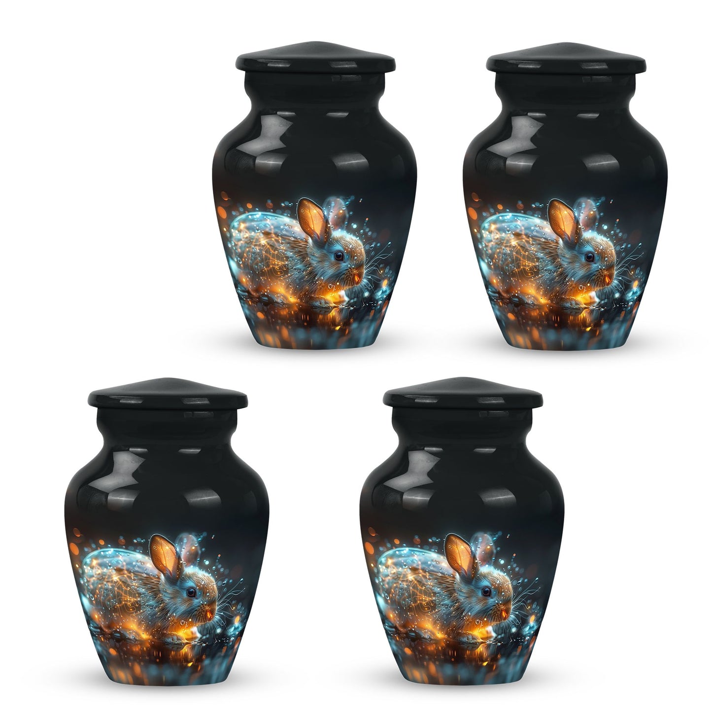 Personalized Rabbit Cremation Urn for Pet Ashes - 10-inch, 200 cu in - Yatskia