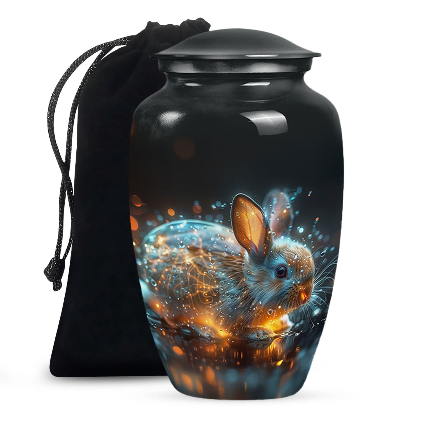 Personalized Rabbit Cremation Urn for Pet Ashes - 10-inch, 200 cu in - Yatskia