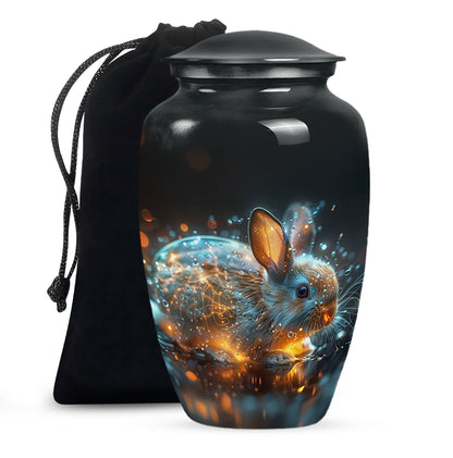 Personalized Rabbit Cremation Urn for Pet Ashes - 10-inch, 200 cu in - Yatskia