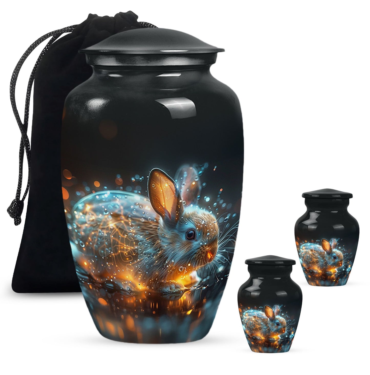 Personalized Rabbit Cremation Urn for Pet Ashes - 10-inch, 200 cu in - Yatskia