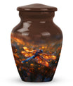 Fiery Dragonfly Urn - Dragonfly Ashes Memorial Urn For Male And Female