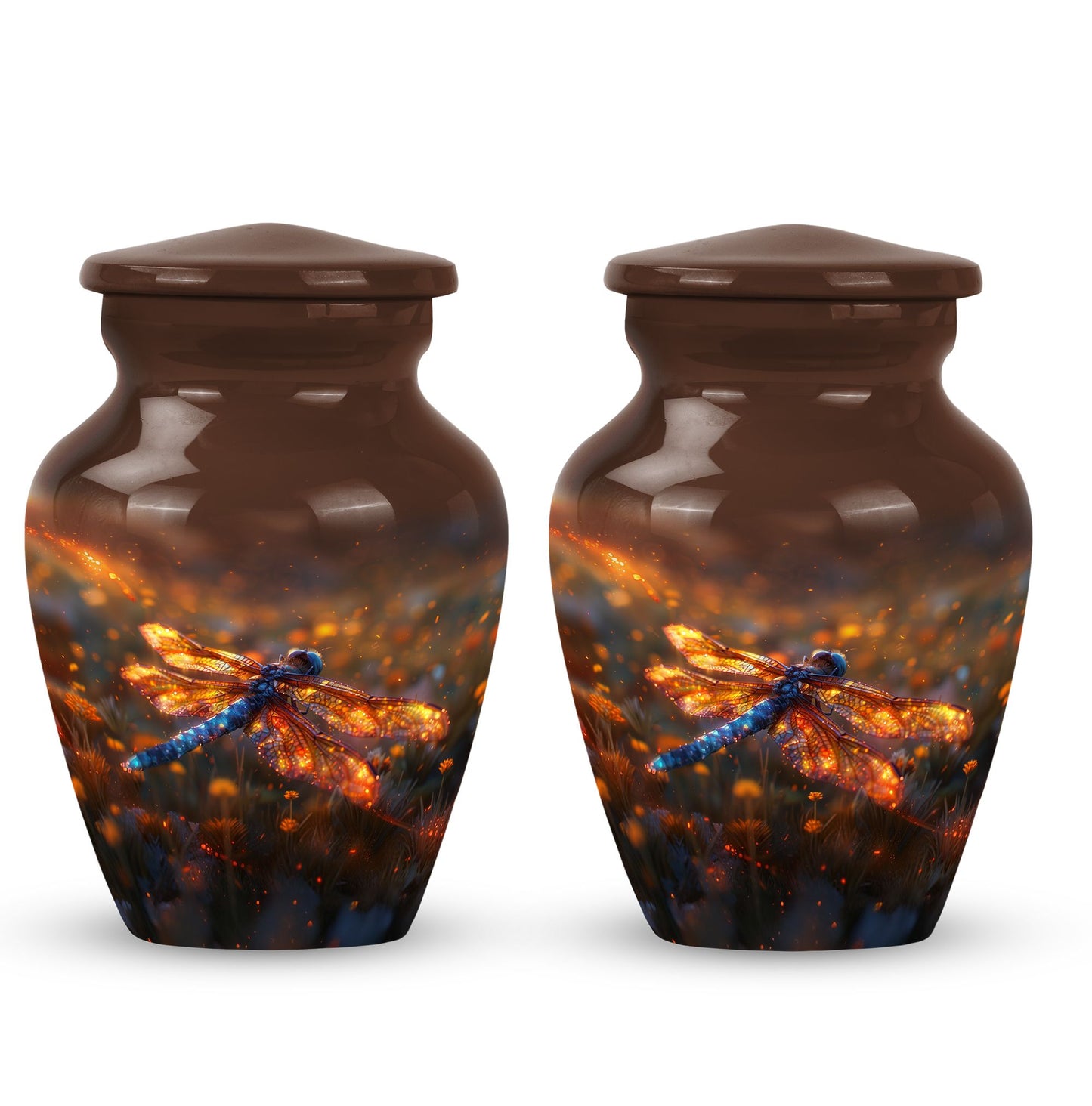 Personalized Dragonfly Memorial Urn for Human Ashes - 10-inch, 200 cu in - Yatskia