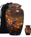 Fiery Dragonfly Urn - Dragonfly Ashes Memorial Urn For Male And Female