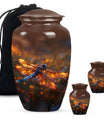 Fiery Dragonfly Urn - Dragonfly Ashes Memorial Urn For Male And Female