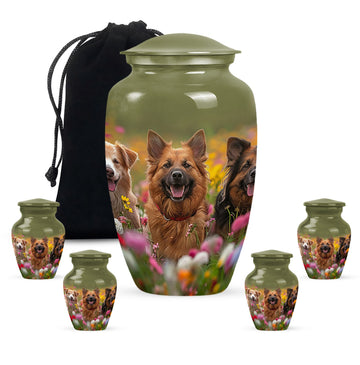 Large Urn With 4 Keepsake Urn