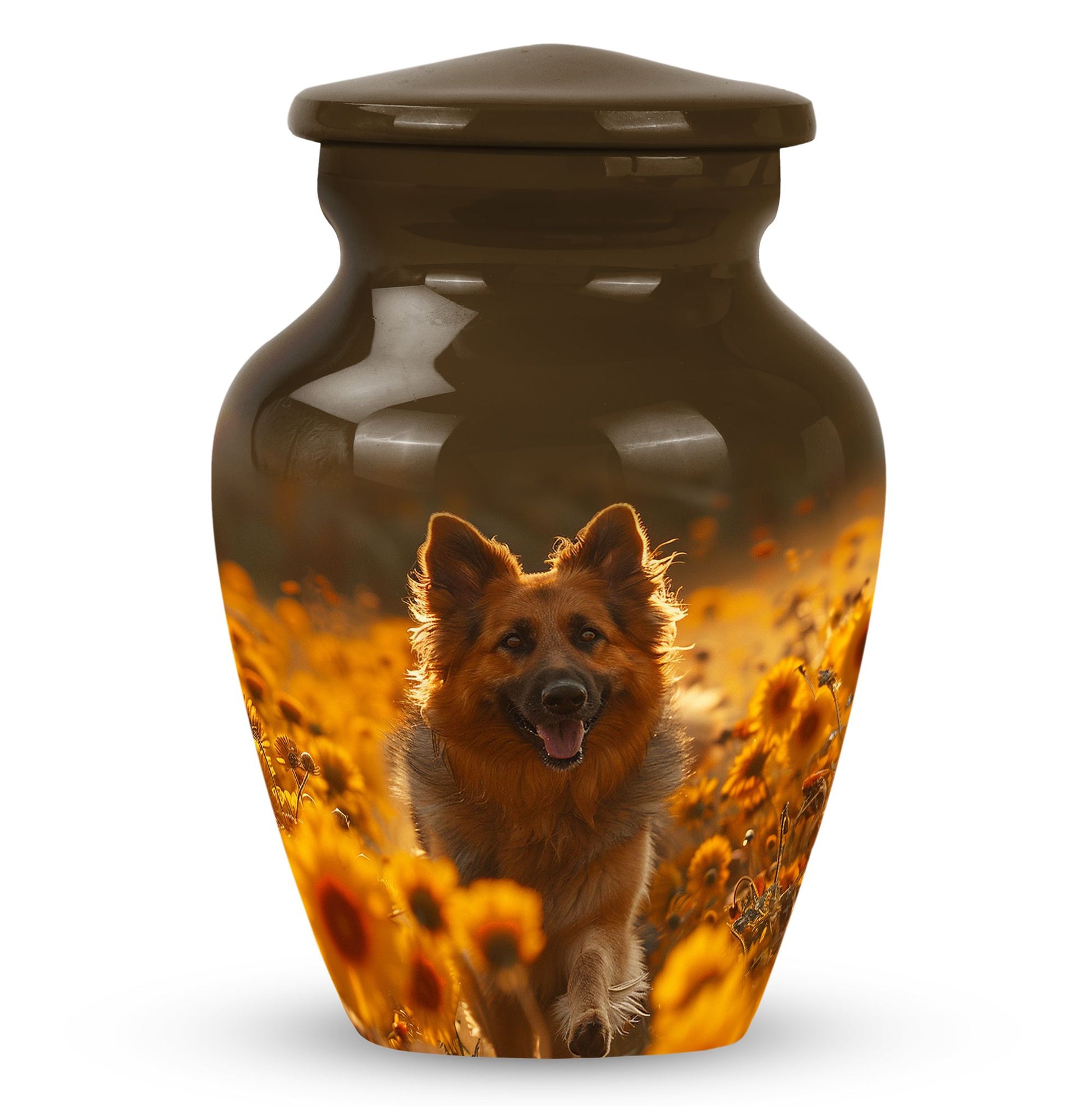 German Shepherd Dog Urn Memorial - Large Sized Cremation Urns For Pets