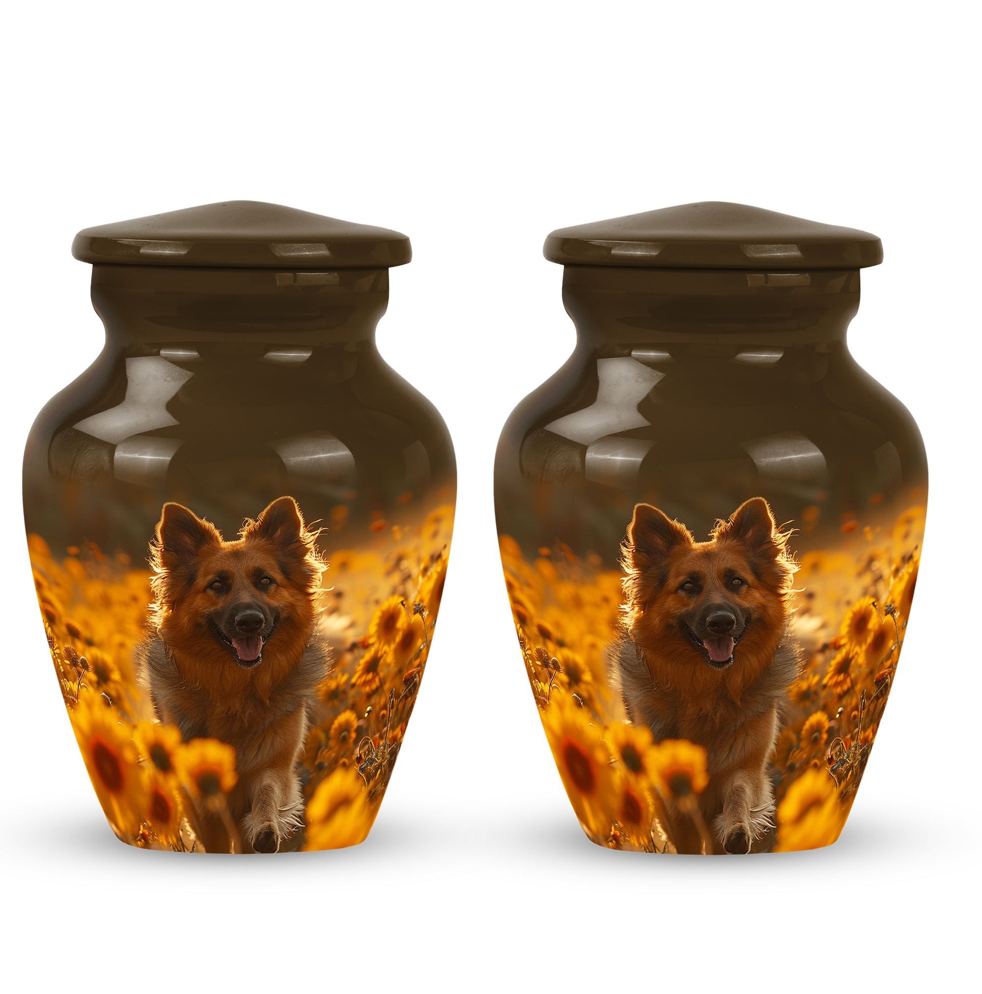 German Shepherd Dog Urn Memorial - Large Sized Cremation Urns For Pets