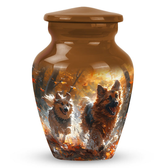 German Shepherd Memorial Urn For Dogs - Funeral Cremation Urn For Pet