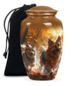 German Shepherd Memorial Urn For Dogs - Autumn Cremation Urn For Pet