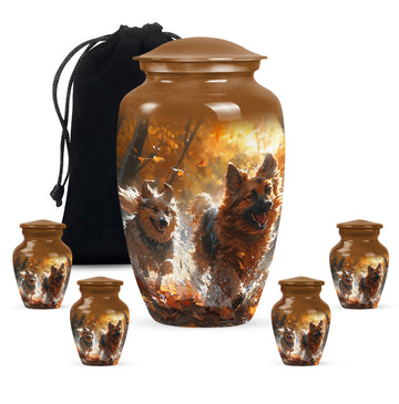 Large Urn With 4 Keepsake Urn