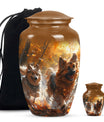 German Shepherd Memorial Urn For Dogs - Autumn Cremation Urn For Pet