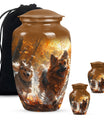 German Shepherd Memorial Urn For Dogs - Autumn Cremation Urn For Pet
