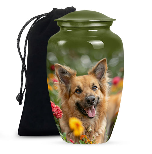 Pet Cremation Ashes Urn For Dog - Puppy Funeral Large Urns