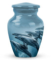 Aquatic Dolphins Family - Dolphin Cremation Urn For Men And Women