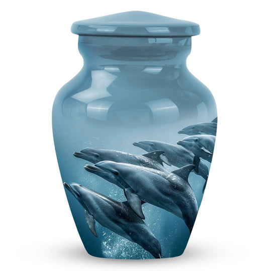 Personalized Dolphin Cremation Urn for Men and Women - 10-inch, 200 cu in - Yatskia