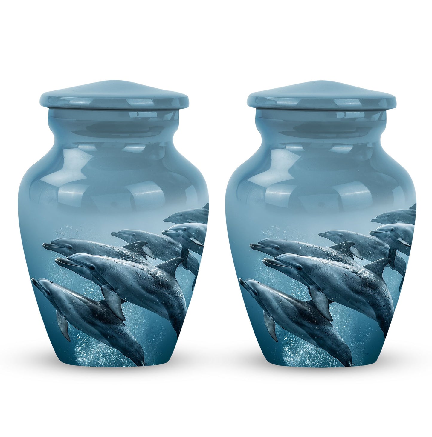 Personalized Dolphin Cremation Urn for Men and Women - 10-inch, 200 cu in - Yatskia