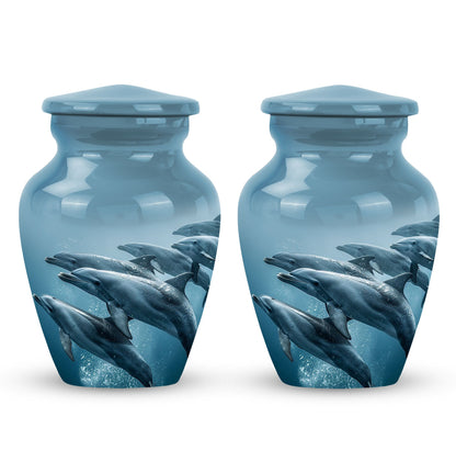 Personalized Dolphin Cremation Urn for Men and Women - 10-inch, 200 cu in - Yatskia
