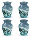 Dolphin Urn Memorial For Adults - Ocean Waves Funeral Urn For Ashes