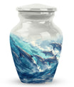 Dolphin Family Cremation Urn - Dolphin Large Funeral Ashes Urn
