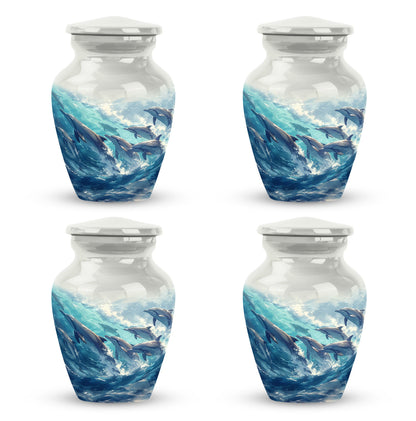 Personalized Dolphin Cremation Urn for Human Ashes - 10-inch, 200 cu in - Yatskia