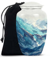 Dolphin Family Cremation Urn - Dolphin Large Funeral Ashes Urn