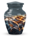 Sunset Dolphin Urn For Women - Dolphin Urn Memorial For Ashes