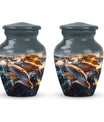 Sunset Dolphin Urn For Women - Dolphin Urn Memorial For Ashes