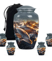 Sunset Dolphin Urn For Women - Dolphin Urn Memorial For Ashes