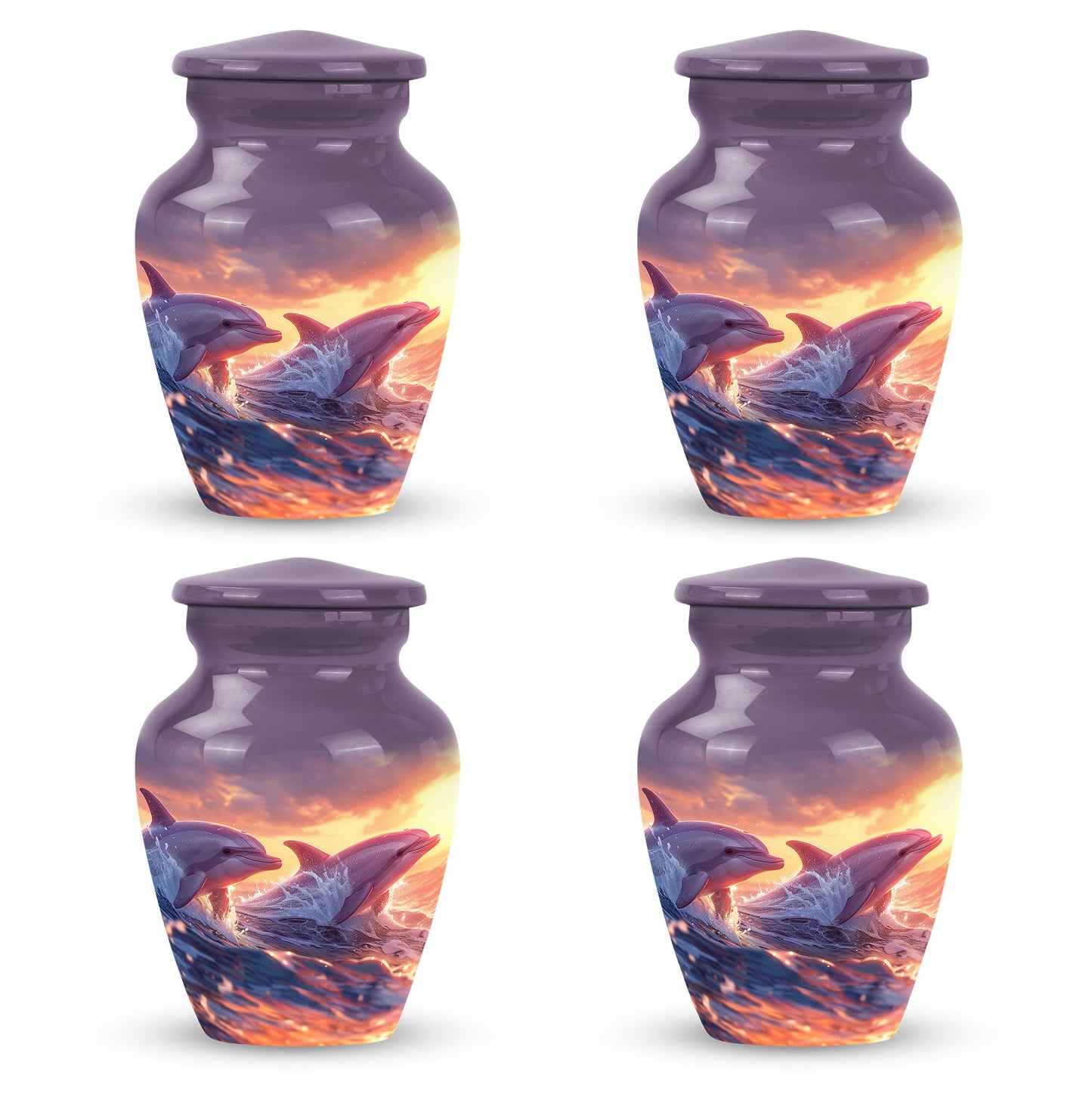 Personalized Dolphin Memorial Urn for Women - 10-inch, 200 cu in - Yatskia