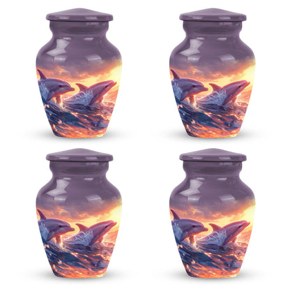 Personalized Dolphin Memorial Urn for Women - 10-inch, 200 cu in - Yatskia