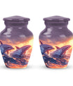 Sunset Dolphin Memorial Urn For Women - Large Urns For Adult Human Ashes