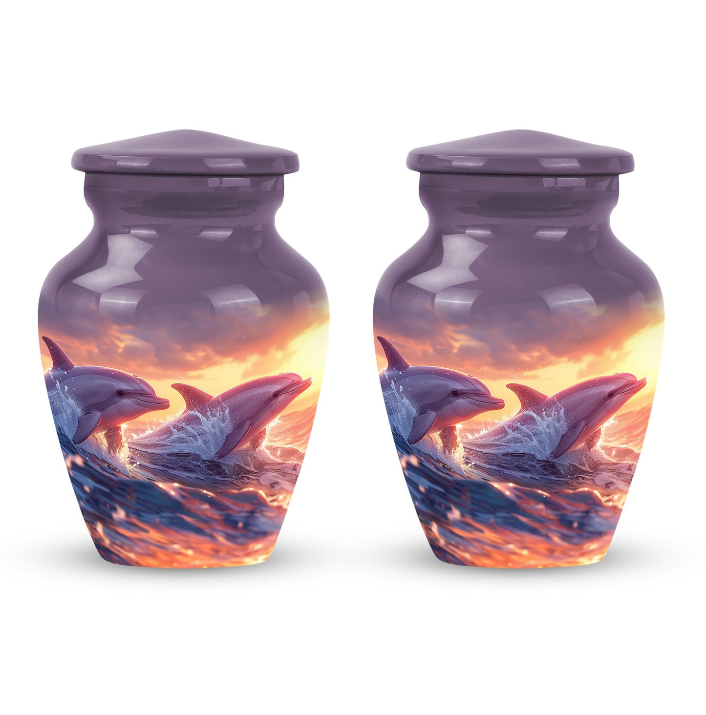 Personalized Dolphin Memorial Urn for Women - 10-inch, 200 cu in - Yatskia