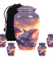 Sunset Dolphin Memorial Urn For Women - Large Urns For Adult Human Ashes