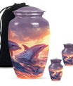 Sunset Dolphin Memorial Urn For Women - Large Urns For Adult Human Ashes
