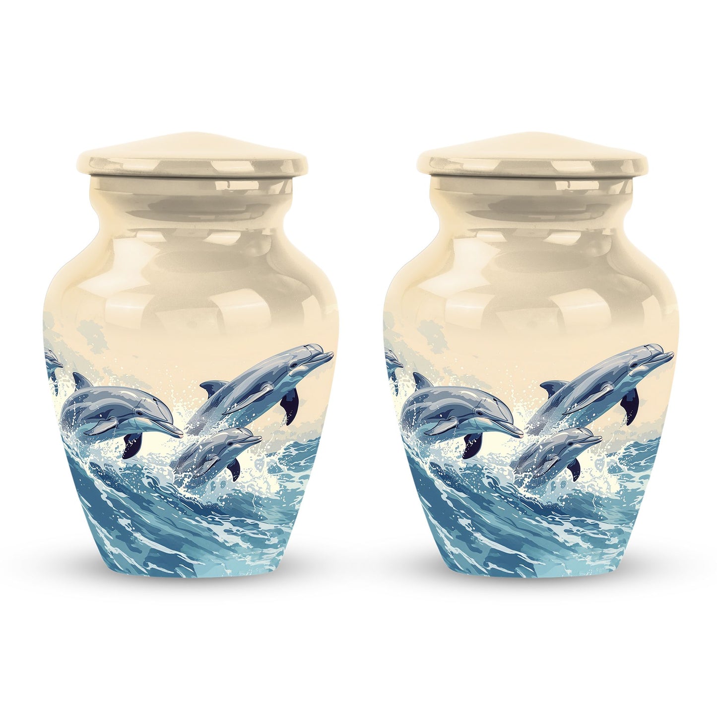 Personalized Dolphin Cremation Urn for Men & Women - 10-inch, 200 cu in - Yatskia