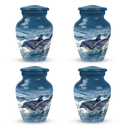 Personalized Dolphin Cremation Urn for Women - 10-inch, 200 cu in - Yatskia