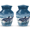Dolphins Large Urn Memorial - Cremation Keepsake Urn Combo
