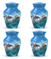Joyful Dolphins Famiy Urn For Cremation - Funeral Urn for Loved Ones