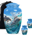 Joyful Dolphins Famiy Urn For Cremation - Funeral Urn for Loved Ones