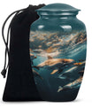 Underwater Dolphin Family Urn For Memorial - Human Ashes Container