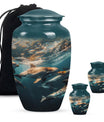 Underwater Dolphin Family Urn For Memorial - Human Ashes Container