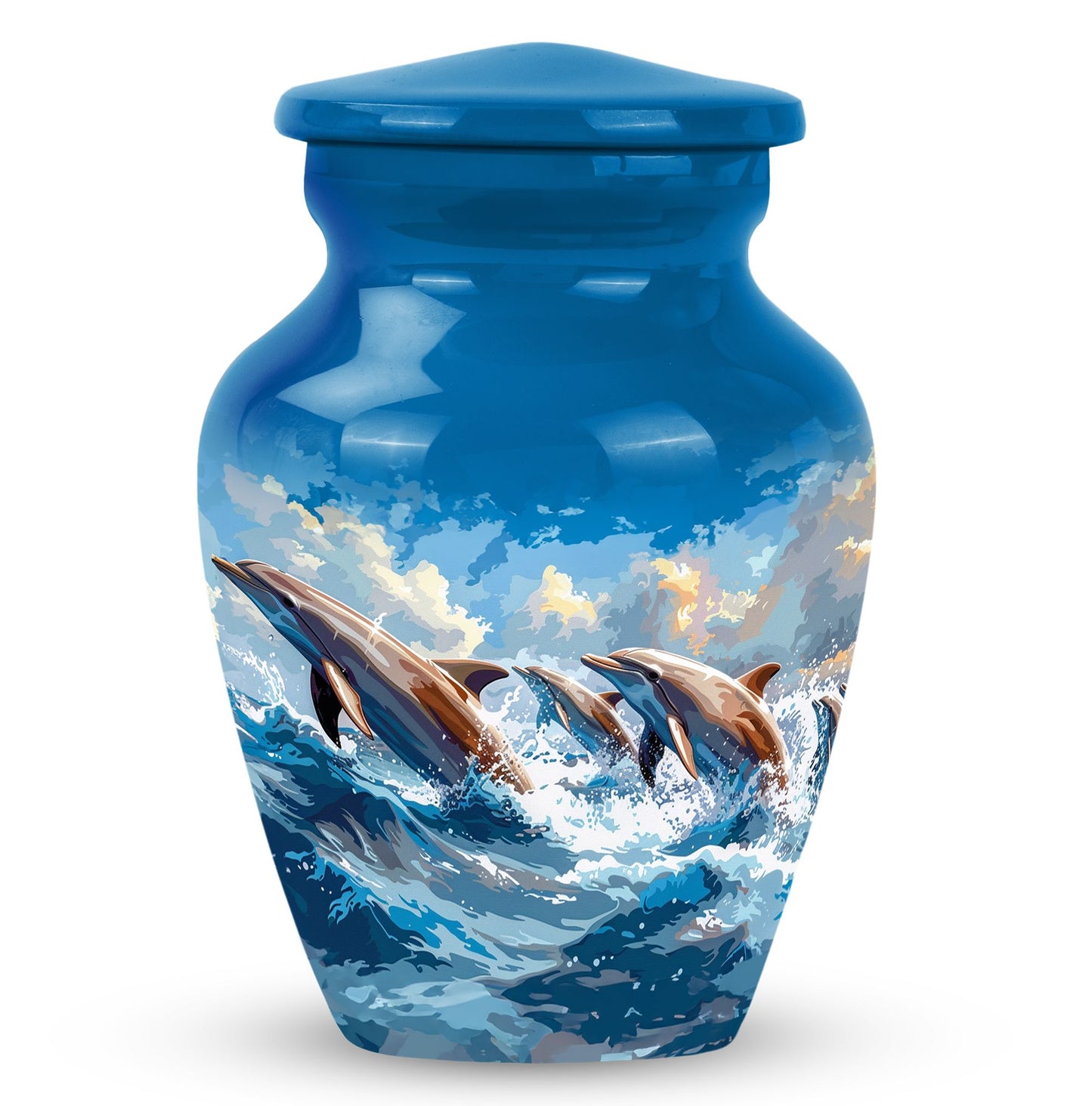 Personalized Artistic Memorial Urn for Women - 10-inch, 200 cu in - Yatskia