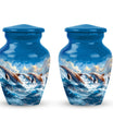 Dolphins Memorial Urn For Women - Artistic Funeral Urn for Sale