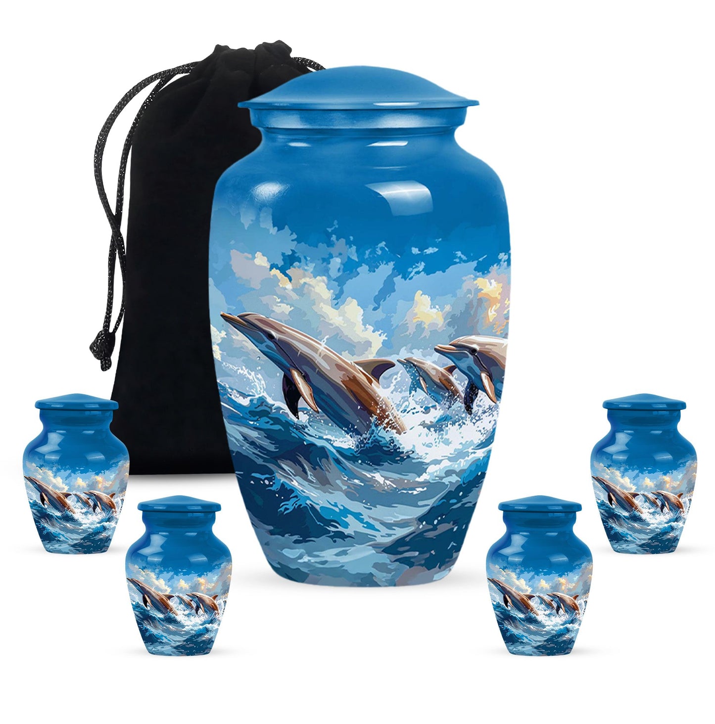 Personalized Artistic Memorial Urn for Women - 10-inch, 200 cu in - Yatskia
