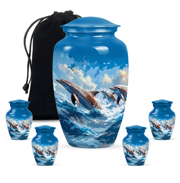 Large Urn With 4 Keepsake Urn