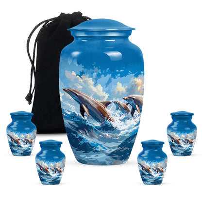 Personalized Artistic Memorial Urn for Women - 10-inch, 200 cu in - Yatskia