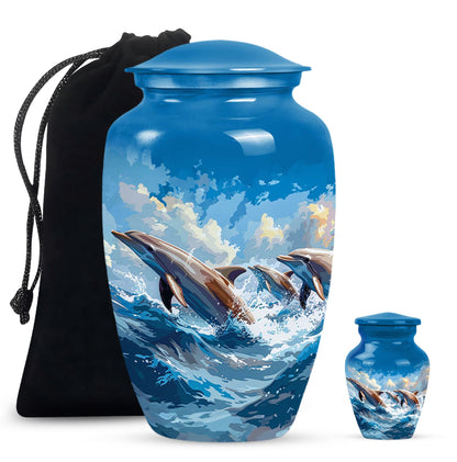 Personalized Artistic Memorial Urn for Women - 10-inch, 200 cu in - Yatskia